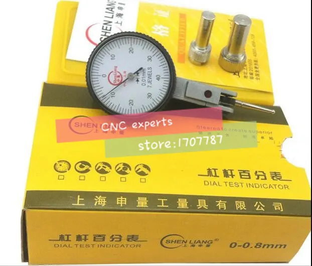 Dial indicator 0-0.8mm precision 0.01mm leverage micrometer dial test gauge reloj comparador