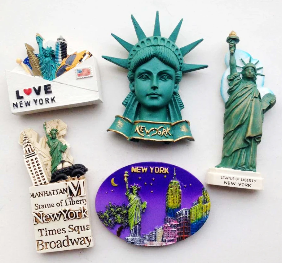 Statue Of Liberty New York USA Tourism Souvenir 3D Fridge Magnets Creative Home Decortion Refrigerator Magnetic Stickers Gift