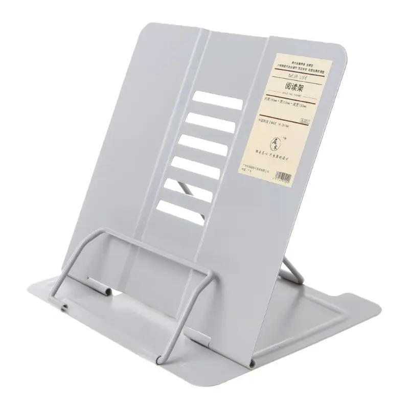 Portable Metal Adjustable Reading Book Holder Support Document Shelf Bookstand #524