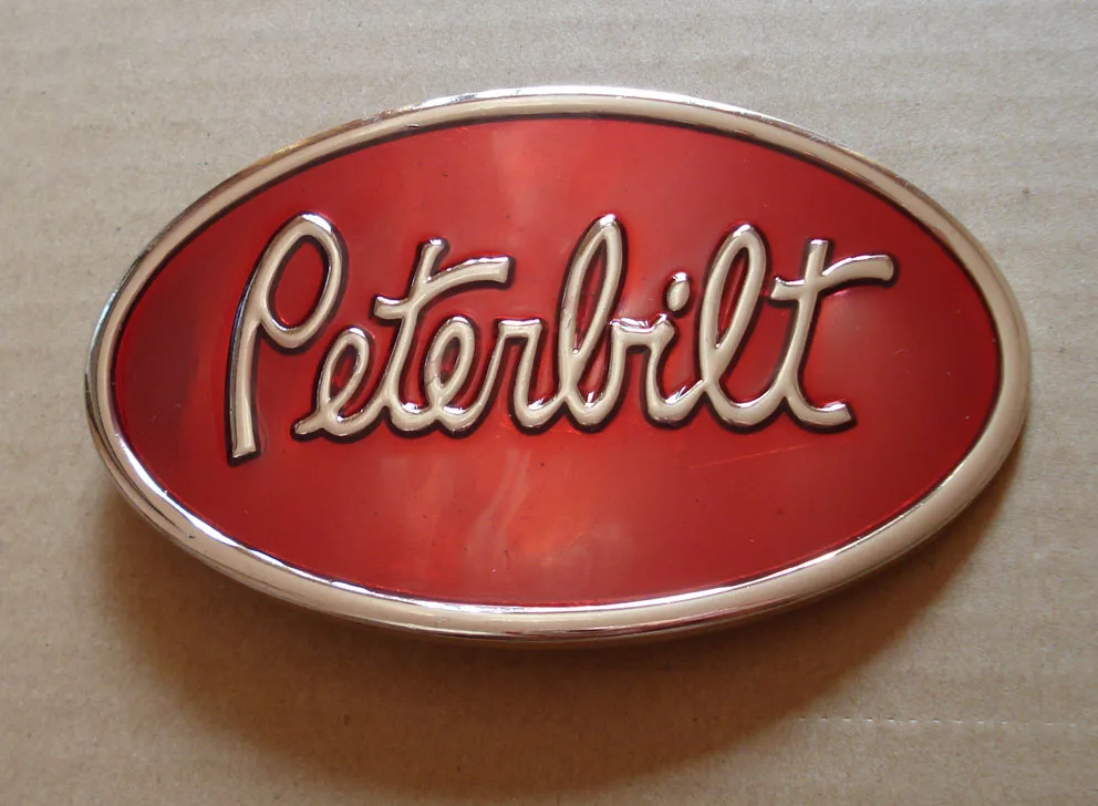 Oval Peterbilt Truck Belt Buckle suitable for 4cm wideth belt