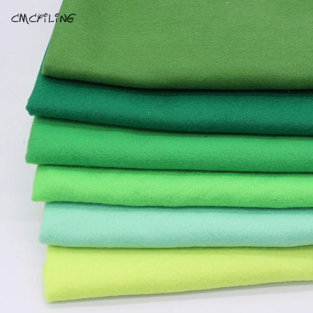 Green Soft Felt,Polyester Nonwoven Fabrics,For Diy Scrapbooking,Toys Stuff Skin,Decoration Materials