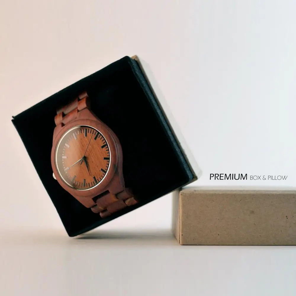 Projeto personalidade Logo Escrever Sua Mensagem Esculpida Personalizar Sândalo Preto Relógio De Madeira Contém relógios Presentes de Impressão A Laser