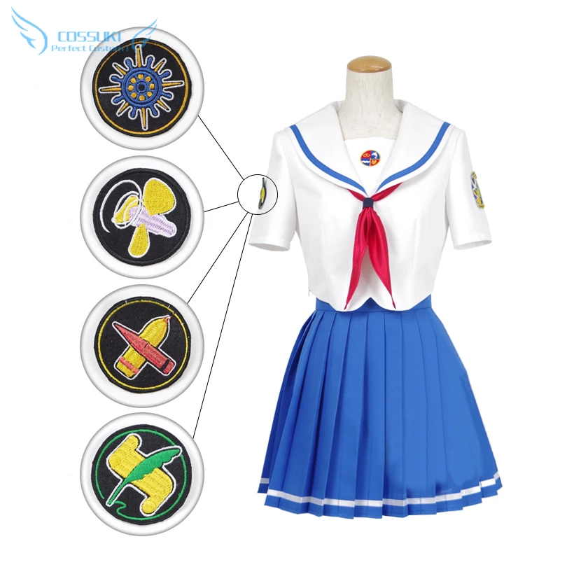 High School Fleet Misaki Akeno Ogasawara Hikari Katsuta Satoko Suruga Runa Tateishi Shima Sailor Suit Cosplay Costumes