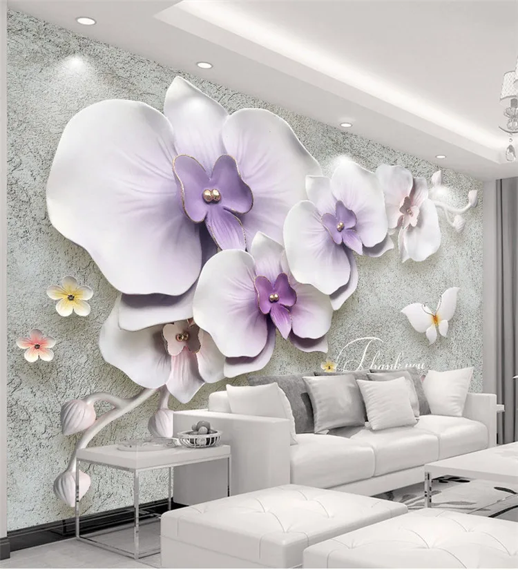 

Wall Panel Wallpaper Marble Diamond Jewelry Magnolia Background Modern Europe Art Mural for Living Room Large Painting Home Deco