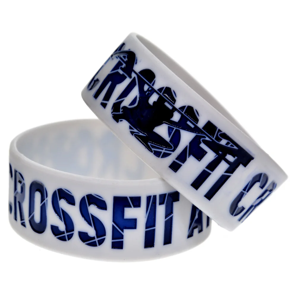 1 PC One Inch Wide Workout Slogan Handgelenkband Gummiarmreif Crossfit A bis Z Silikonarmband für Cross-Training Athleten – Detail 7
