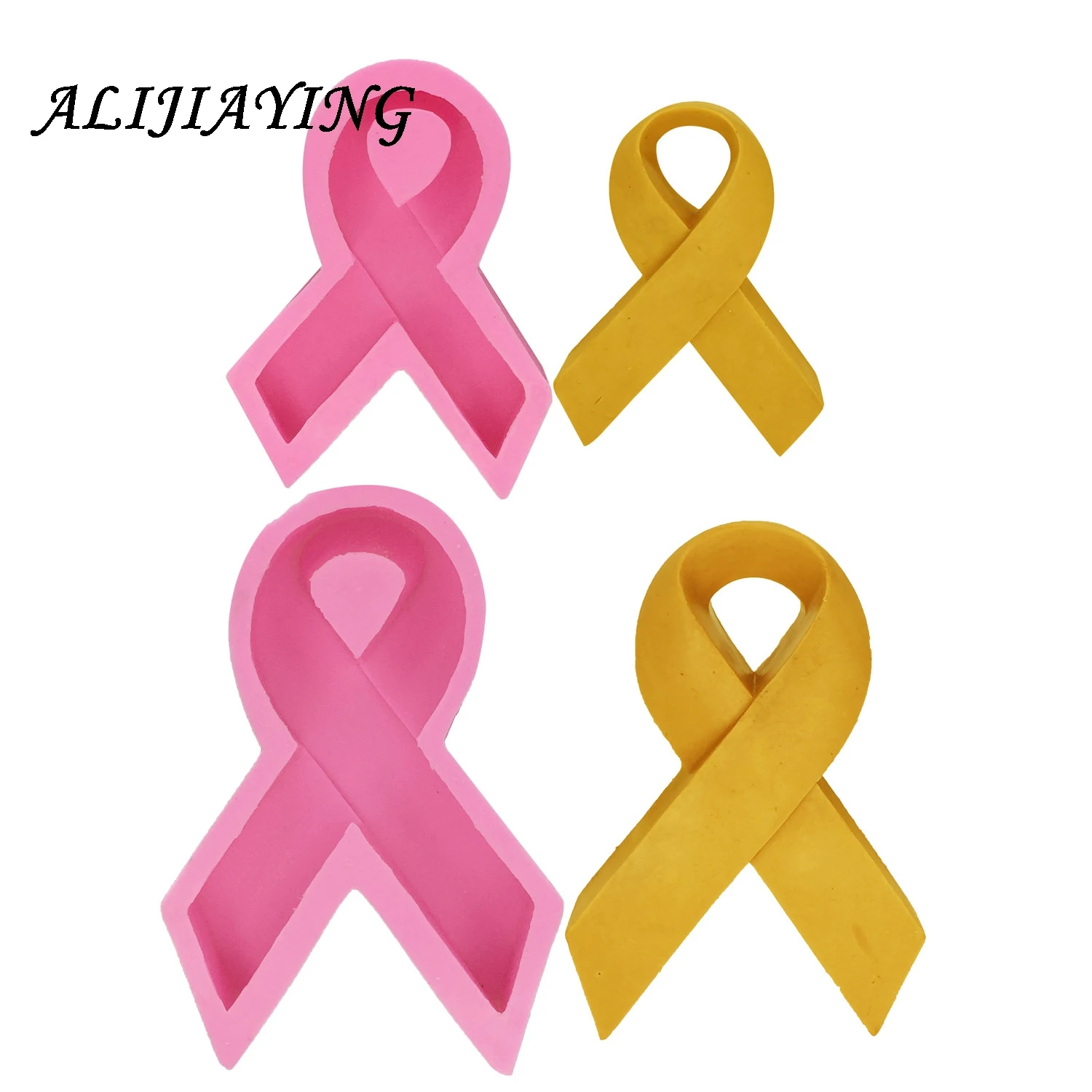 1Pcs Awareness ribbons Bow Silicone Mold,Sugarcraft Cake Decorating Tools,Fondant Chocolate Molds Cake Border Mould D1486