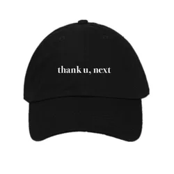 Gorras de béisbol con bordado de letra Thank U Next para hombre y mujer, sombrero de papá Unisex, Snapback de último álbum