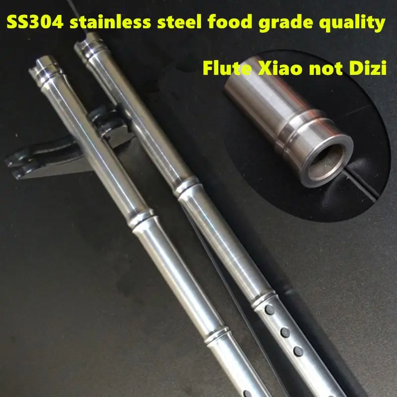 

SS304 Metal Flute Xiao 80cm G/ F Key Xiao Flutes Transverse Flute not Dizi Professional Metal Flautas Xiao Self-defense Weapon