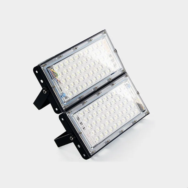 Reflector LED de 50W y 220V para exteriores, Reflector de pared impermeable IP65, iluminación de jardín, foco cuadrado