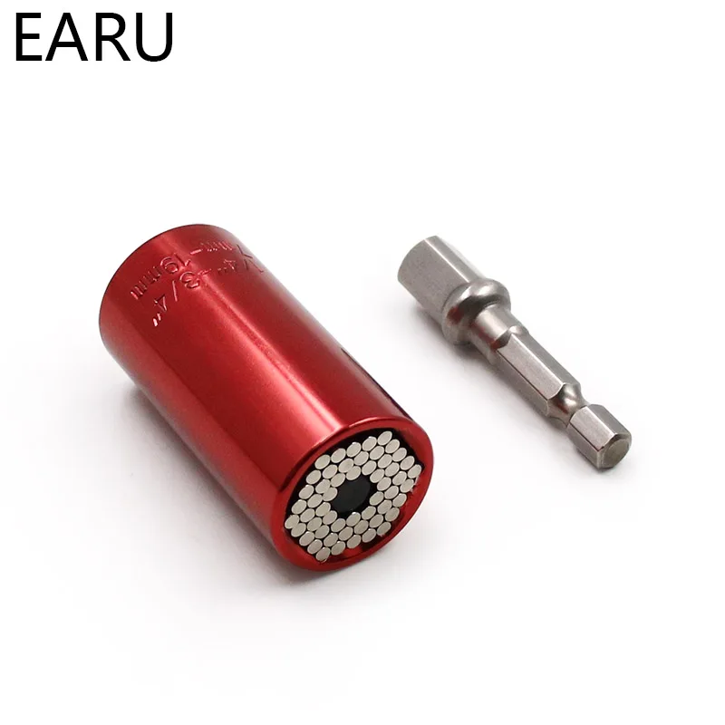 Universal Torque Wrench Head Set Socket Sleeve 7-19mm Power Drill Ratchet Bushing Spanner Key Magic Multi Hand Tools Kit Gift