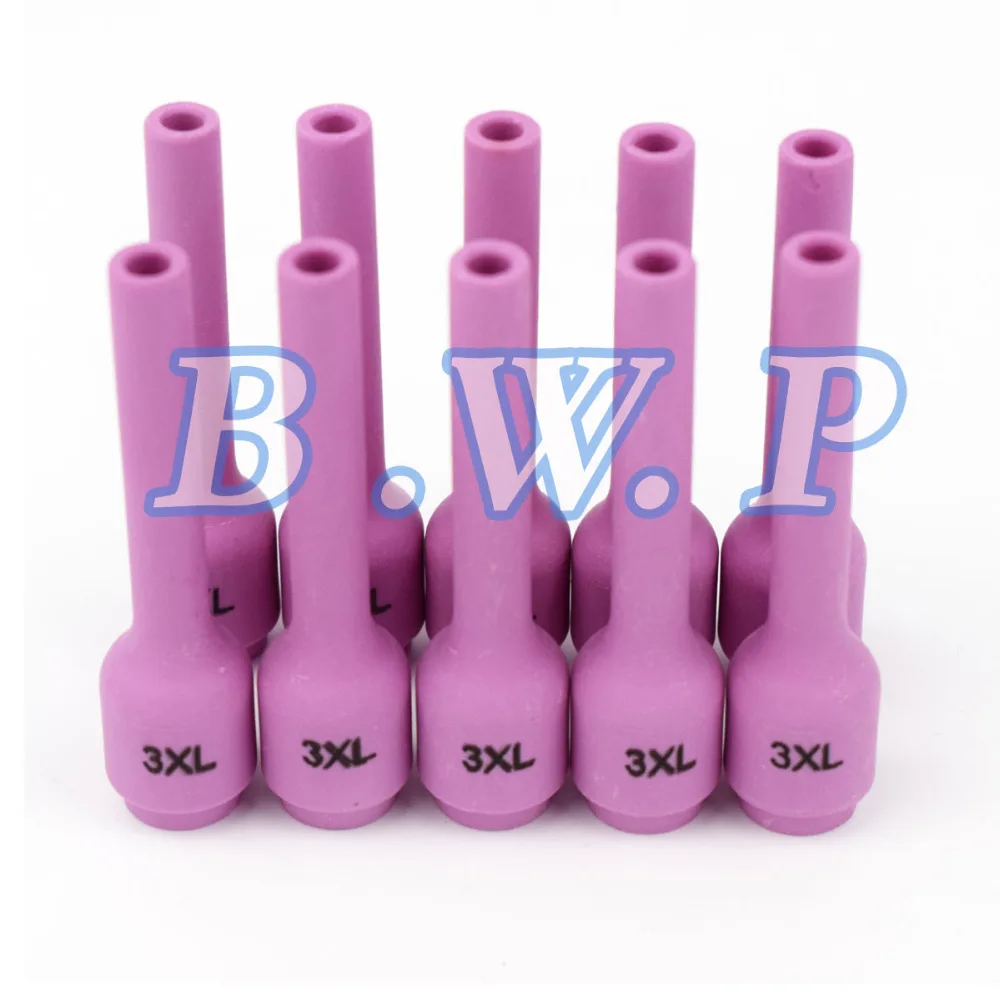 10Pcs 63mm Extra Long Alumina Nozzles Size 3 796F74 For WP 9 DB PTA TIG Torch