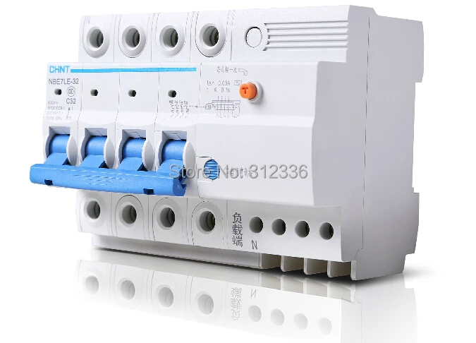 Free Shipping Two years Warranty   LE C32 4P 32A  4 pole house use ELCB RCD residual current circuit-breaker earth leakage