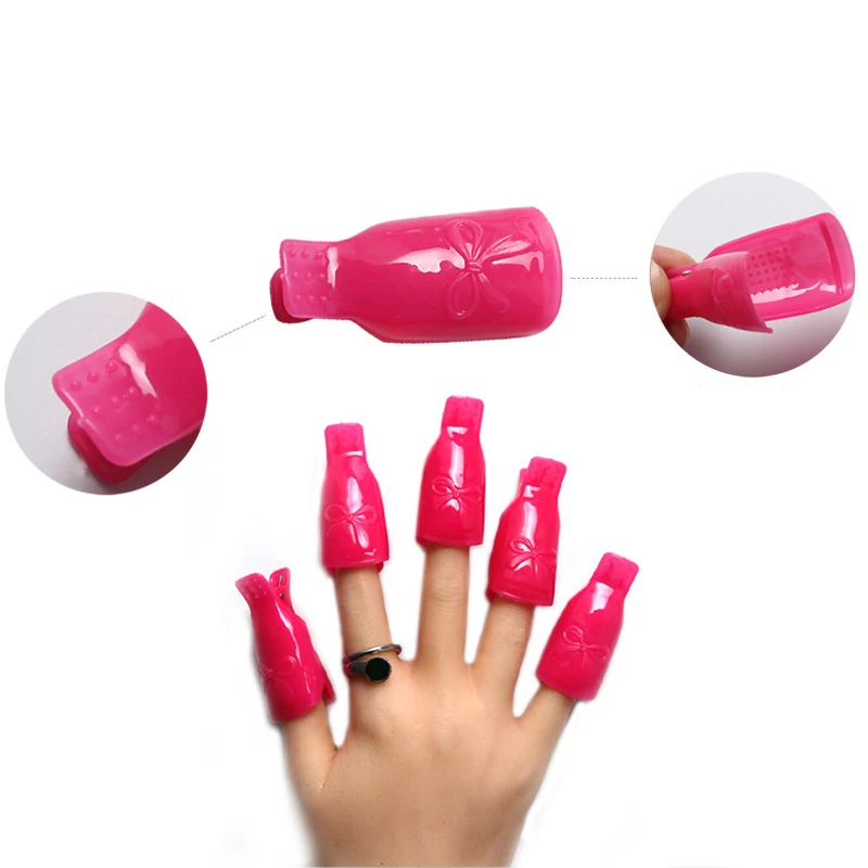 Dissolvant de Verhéritage à Ongles Gel UV Acrylique, réinitialisation à Tremper, Portable, Rose, Outil de Diagnostic, Vente en Gros, 10 Pièces