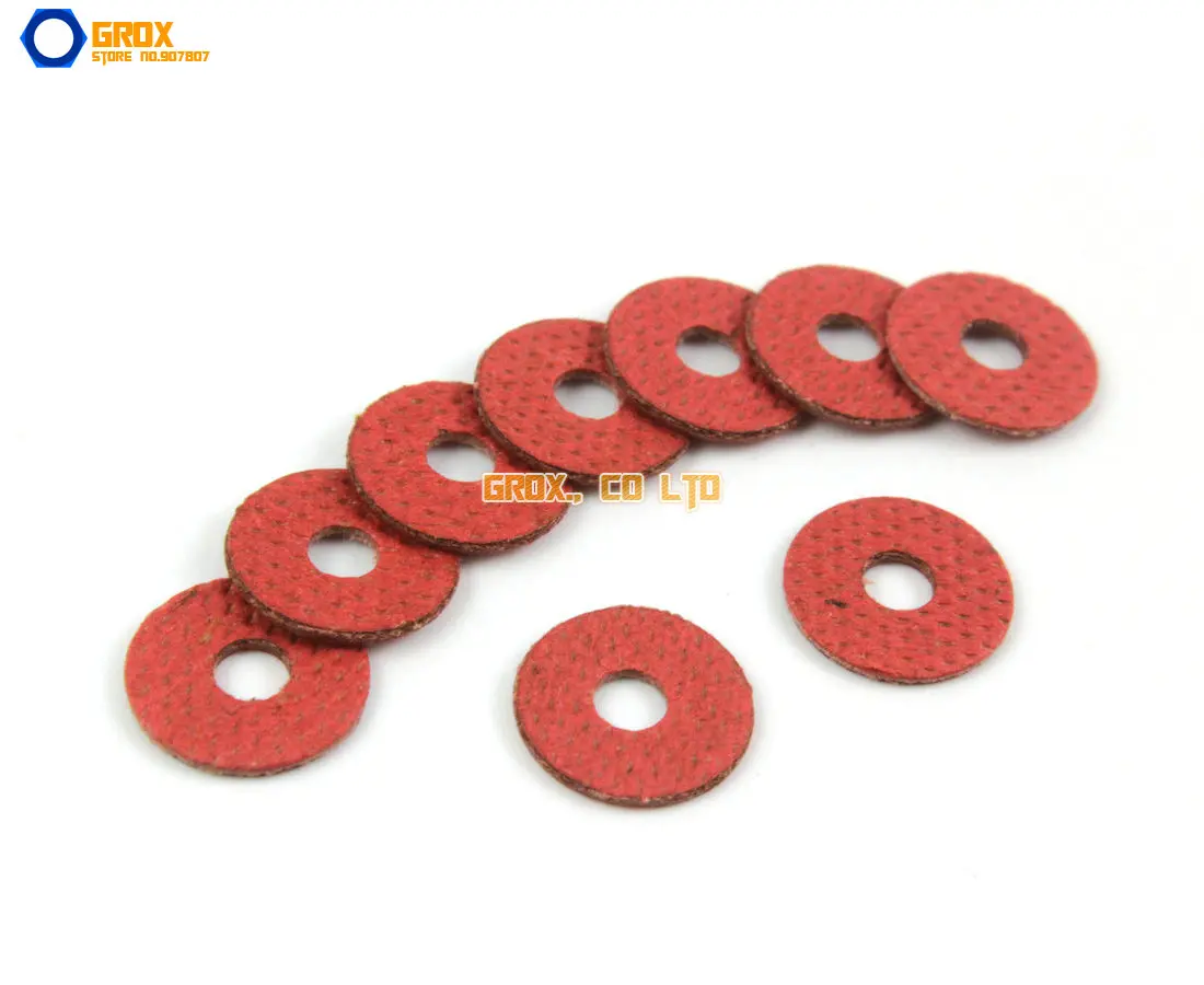 2000 Stuks M3 * 10*1mm Rood Papier Washer Isolatie Wasmachine