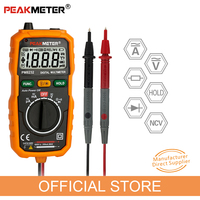 PEAKMETER New Hot Sale Non-Contact Mini Digital Multimeter DC AC Voltage Current Tester PM8232 Ammeter Multi tester