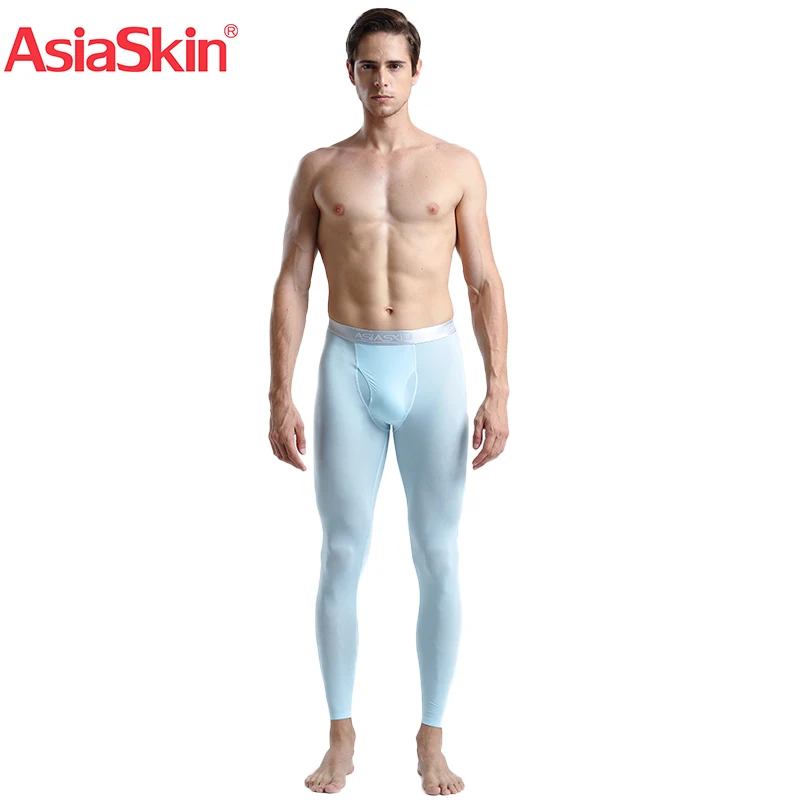 2019 Men Thermal Underwear Long Johns Ice Silk Slim Seamless Sexy Mens Tight Underpants Leggings Ultra-thin Calzoncillos Hombre