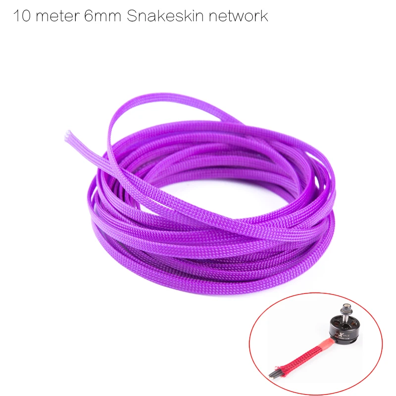 10 meter 6mm Nylon Snakeskin network Protective wire mesh Aseismic network Aseismic network for FPV Brushless Motor/ESC Frame