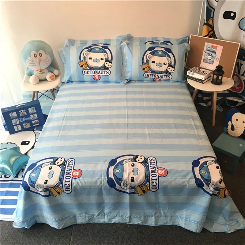 3 stücke/4 stücke baumwolle anime Octonauts kwazii peso Bettwäsche Sets mit pilloccase + bettlaken + Bettbezug für kid Zimmer schlafsaal bett set