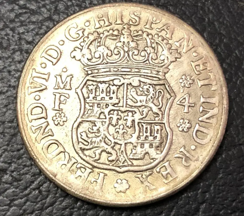 1748 Spain 4 MF Pillar Coin copy