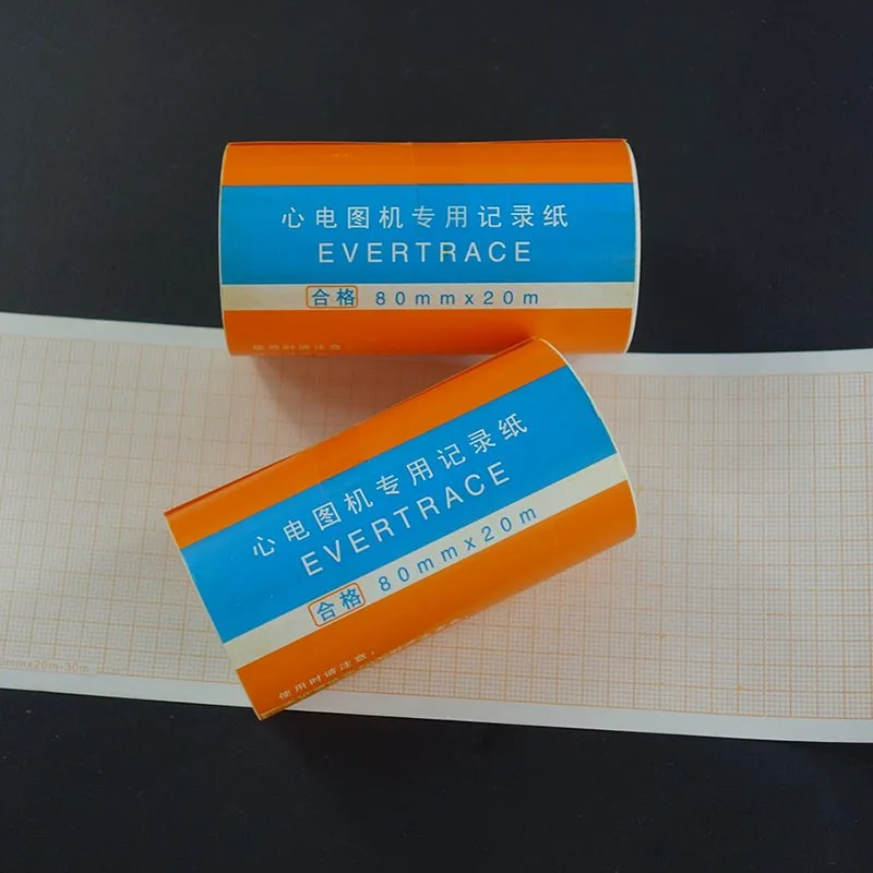 10 pieces ECG printing paper ECG drawing 80mm*20m three-lead ECG machine dedicated ECG recording paper