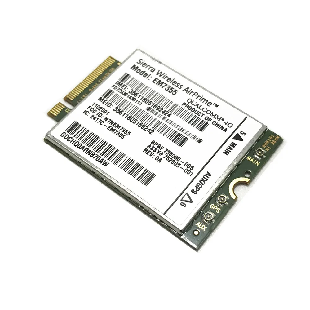 Entsperrt Gobi5000 Sierra Wireless Airprime EM7355 LTE EVDO/HSPA WWAN NGFF 4G Modul für HP Elitebook 820 840 g1