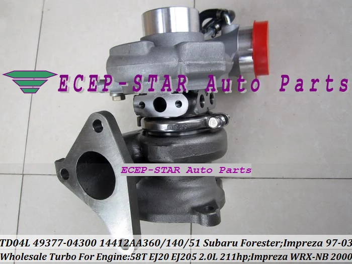 TD04L 49377-04300 49377-04100 14412-AA151 Turbocharger For SUBARU FORESTER 98-04 Impreza 97-03 WRX-NB 2000 58T EJ205 2.0L 211HP