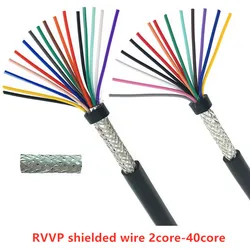 5m 22AWG 20AWG 18AWG 10/12/14/16/20 cores Shielded cable 5meters pure copper RVVP shielded wire control cable UL2464 signal wire