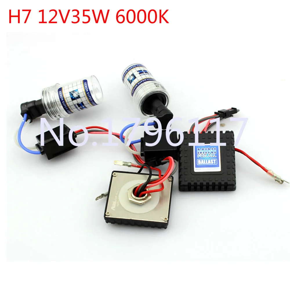 

H7 12V 35W 6000K Super White Super Mini Xenon HID Slim Kit Head Lamp Car Auto HID Xenon Headlight Fog lights