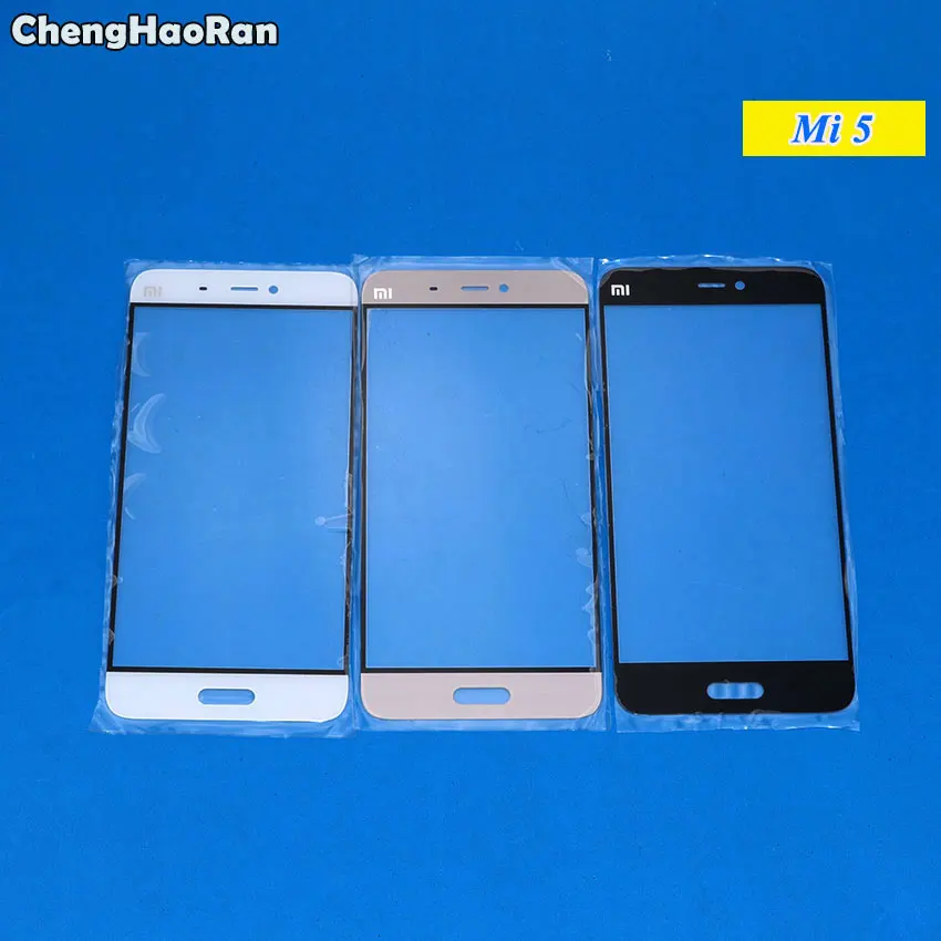 ChengHaoRan New Outer Top Screen Lens Front Glass For Xiaomi mi 5 5C 5S 5SPlus 5S Plus LCD Screen Replacement Touch Panel