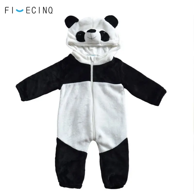 Panda Kigurumis Baby Kinder Kinder Cartoon Tier Cosplay Kostüm Warme Weiche Flanell Phantasie Winter Onesie Niedliche Pyjama Körper Anzug