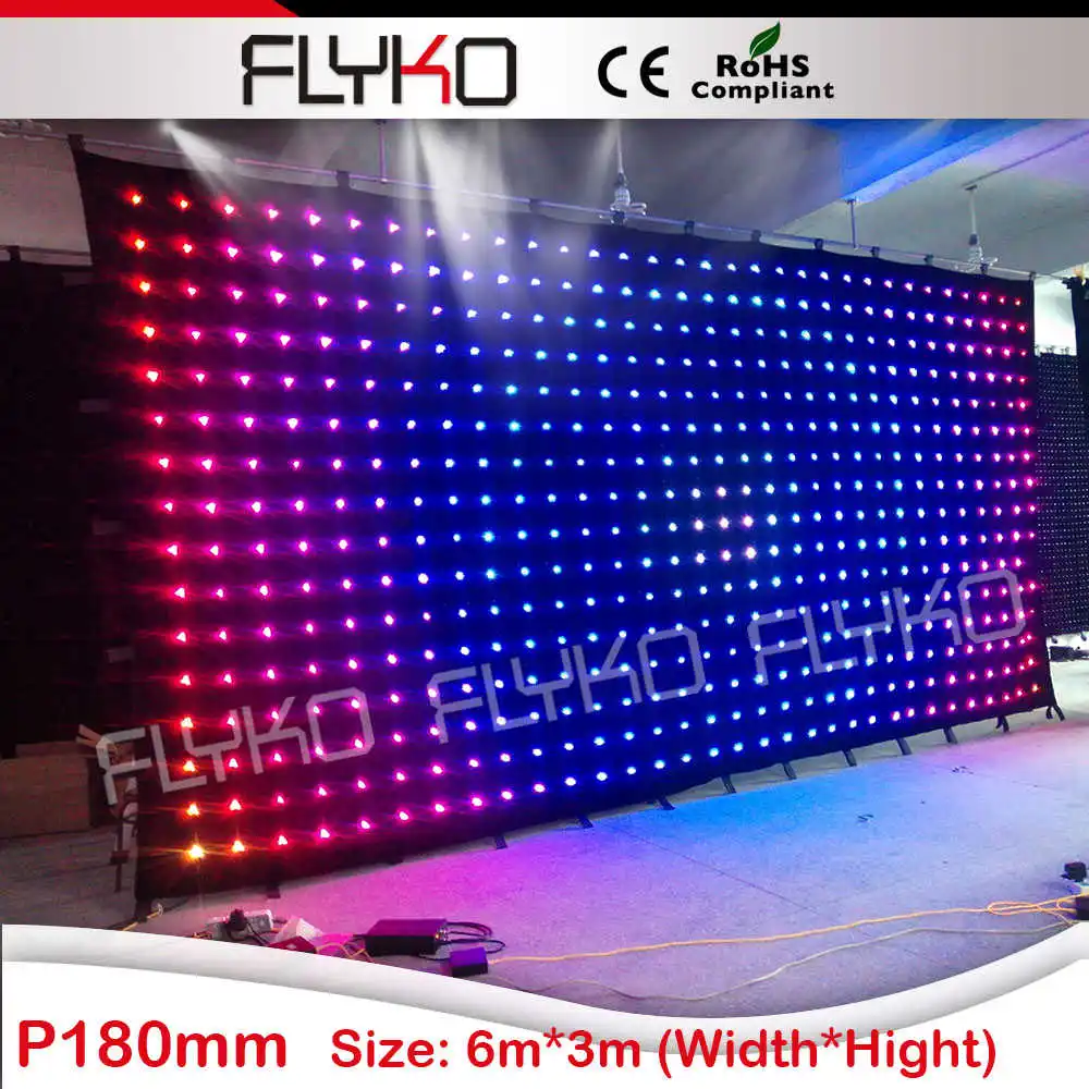 

free shipping flexible and soft led curtain 3x6m