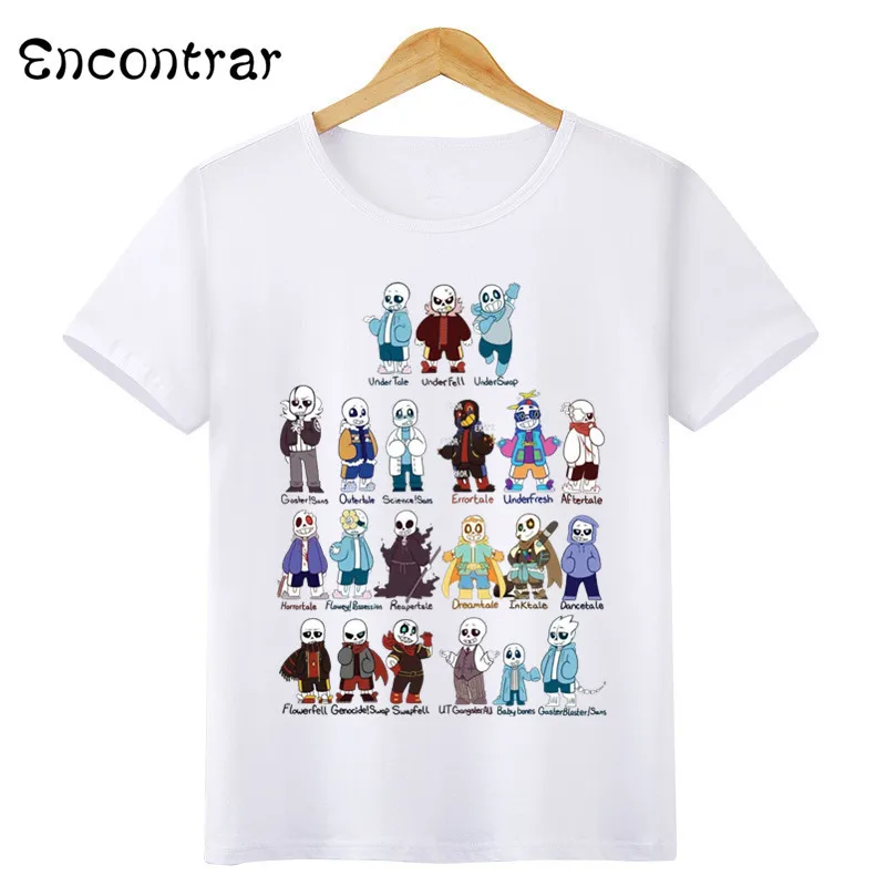 Kids Game Undertale Sans Design T Shirt Boys/Girls Casual Short Sleeve Tops Children's Funny T-Shirt,HKP3053