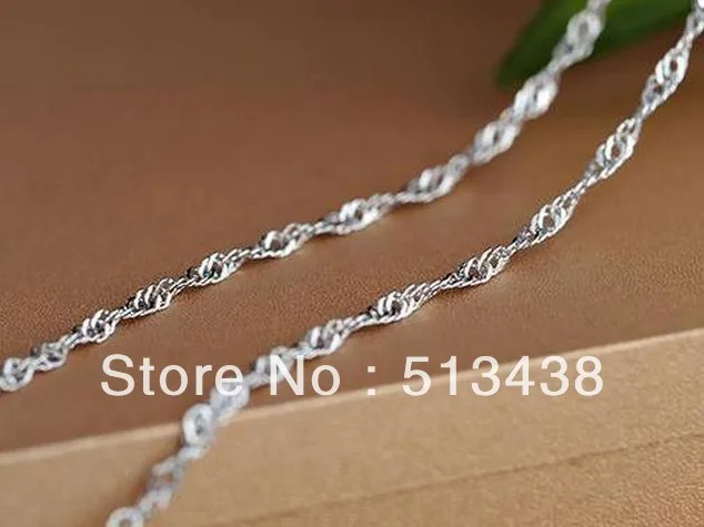 

Lot 5pcs 2mm Necklace Chain Twist Water Wave Style stainless steel 18''