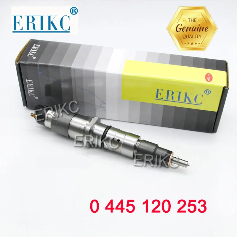 ERIKC 0 445 120 253 Diesel Injector Parts 0445120253 Common Rail Pump Inyector 0445 120 253 Nozzle DLLA126P2205 for Cummins