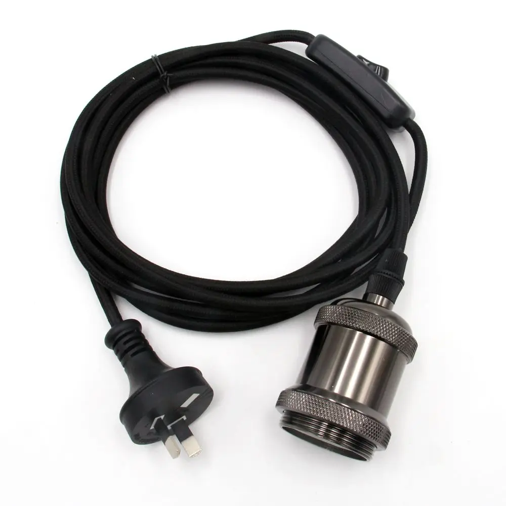 220-240V AU Plug Power Cord with E27 Bulb Holder Fittings Vintage Hanging Light Cord Kits