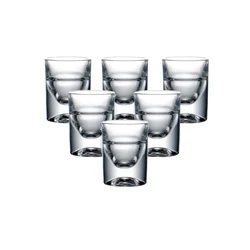 Set of 6pcs Heavy Lead Free Machine Made Shot Glasses for Christmas Gift Liquor Vodka Spirits Drinks Chinese Baijiu Whiskey 15ml