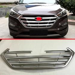 ABS Chrome Front Grille Cover Trim For Hyundai Tucson 2016 2017 Car Accessories Stickers