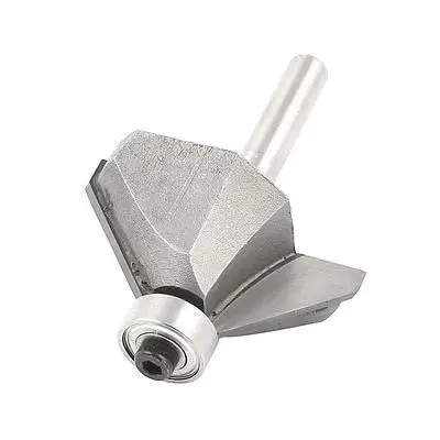 Woodworking Straight Shank 45 Degree Chamfer Router Bit Cutting Tool 1/4