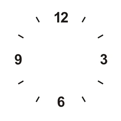 Numbers digits 4cm + strokes tattoo sticker decorative foil for clock dial Wall Art Vinyl Decal Stickers Decor
