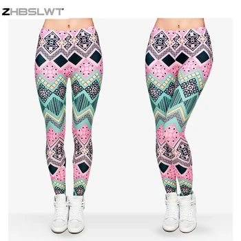 ZHBSLWT رائجة البيع وصول جديدة ثلاثية الأبعاد مطبوعة موضة المرأة طماق الفضاء غالاكسي Leggins