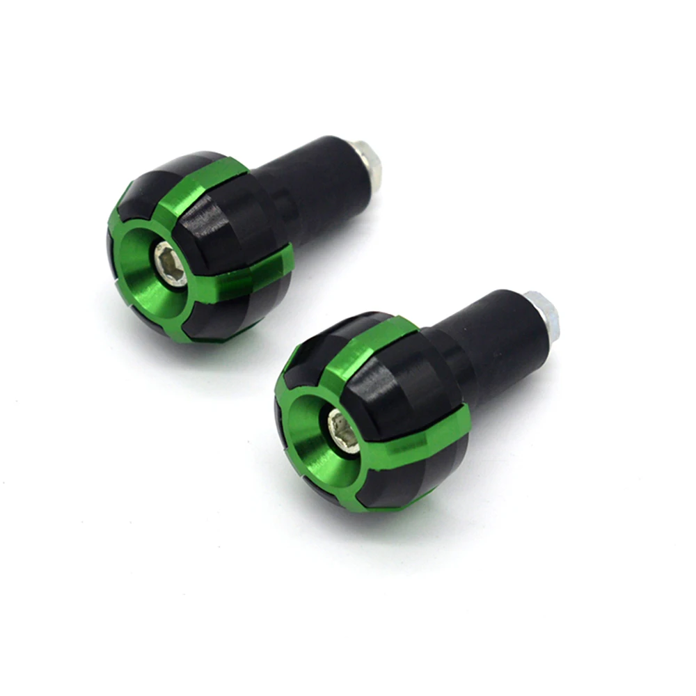 Green CNC Aluminum motorcycle Grips Bar Ends Plugs Motorbike Handle Bar End Weight Motocross Sliders For 22mm 7/8'' Handlebar