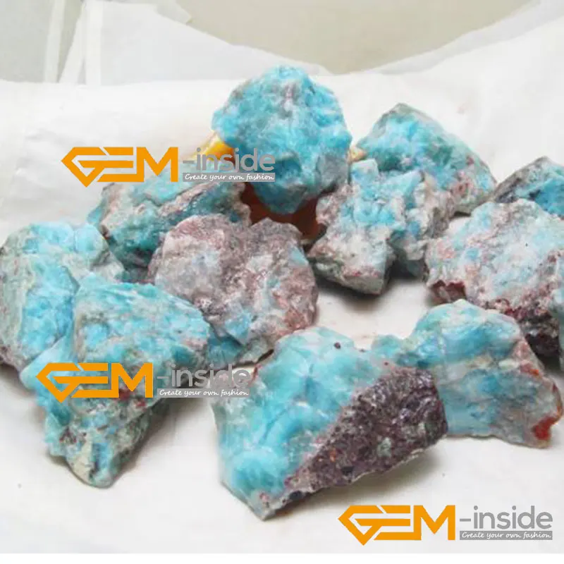 Larimar: Freeform Potato & chip Shape Larimar Beads Natural Stone Beads DIY Loose Beads For Bracelet Making Strand 15\