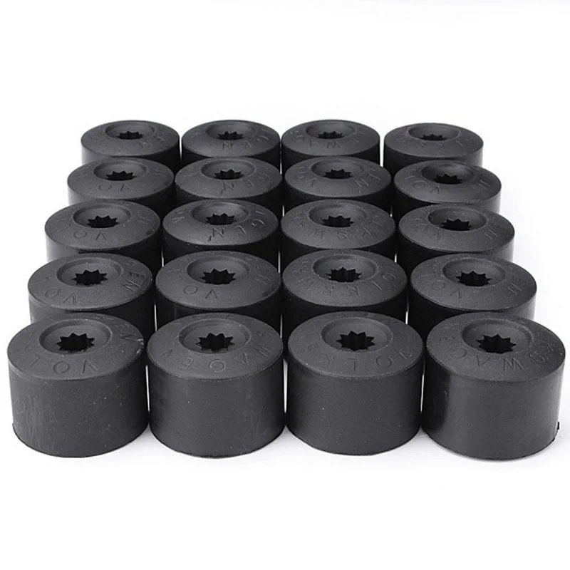 JX-LCLYL 20pcs 17mm Wheel Lug Nut Bolt Cap Dust Cover+Hook Kit For VW