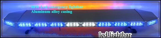 120cm 88W Led car emergency lightbar,strobe warning light for police ambulance fire engine truck,Aluminum casing,waterproof