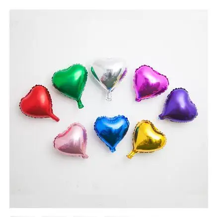 8pcs Party Foil Inflatable Balloons Outdoor Kid Children Toy Air Heart-shaped Star Happy Birthday Wedding Decoration Activity