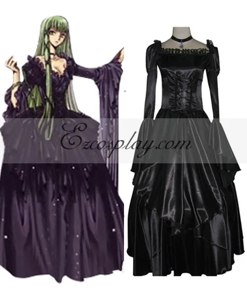 

Code Geass C.C Black Dress Cosplay Costume E001