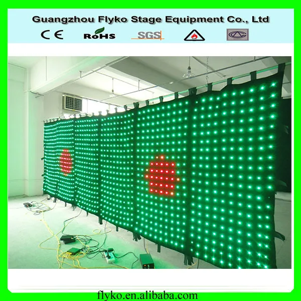 

Free shipping p10 6m x 2m new product rgb flexible led curtains for stage backdrops