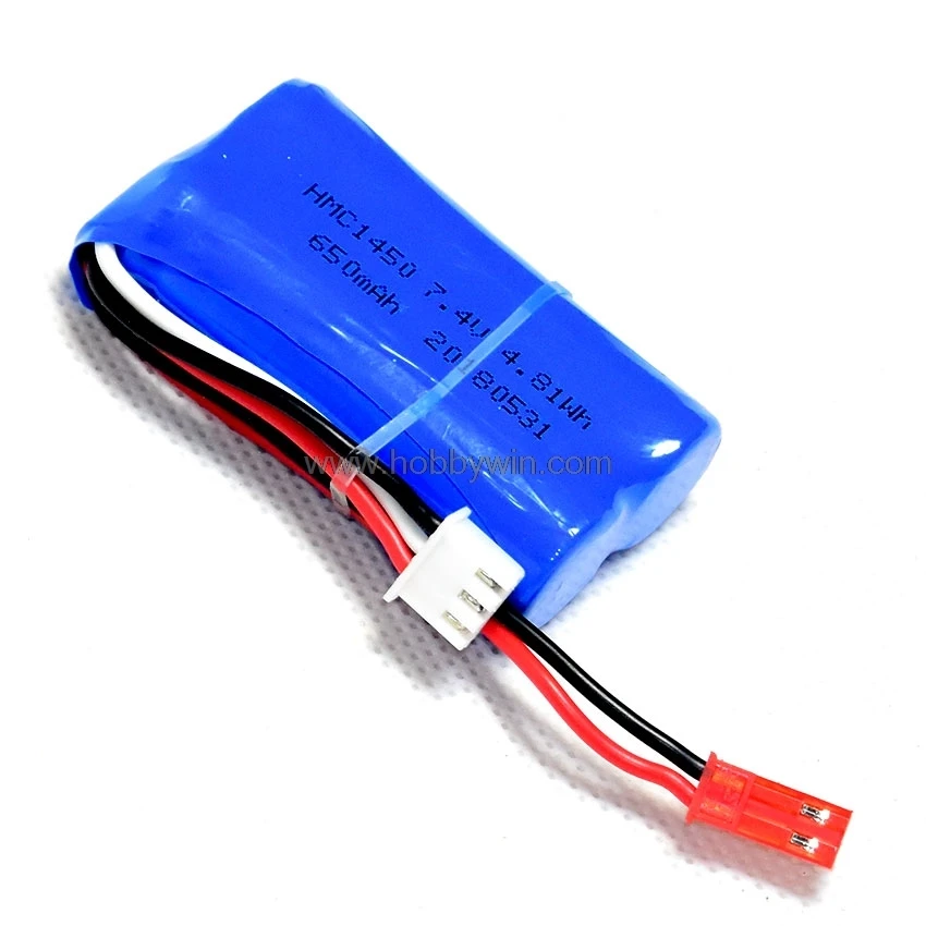 

7.4V 2S 650mAh 15C 14500 Li-Ion Battery JST plug for RC Buggy Car Truck Speedboat model power