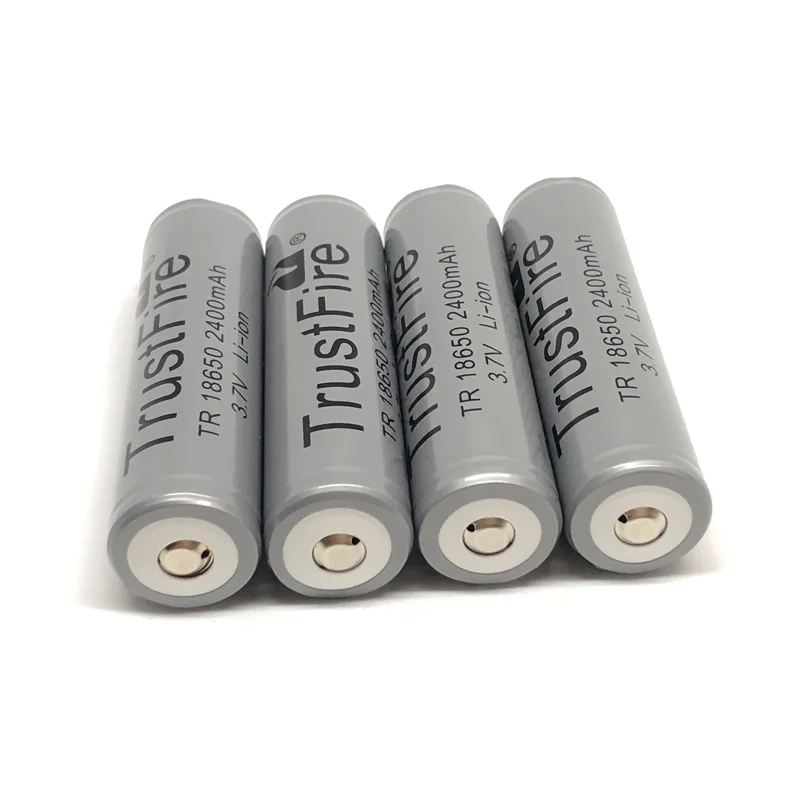 20pcs/lot TrustFire Protected 18650 3.7V 2400mAh Cameras Torches Flashlights Battery Rechargeable Li-ion Batteries Cell with PCB