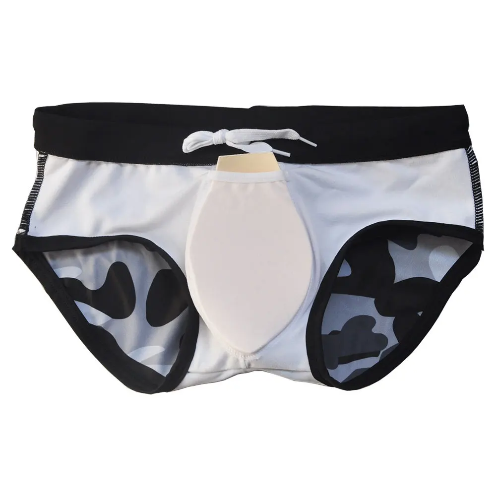 Hot Style Sexy Swimwear Men Brief With Pad Plus Size Swimsuit Waterproof Swimming Trunks For Bathing Swim Shorts Sunga badpak